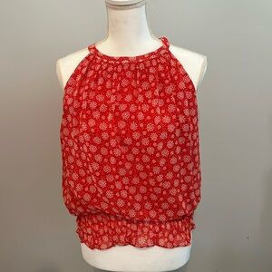 Floral Orange/Red Blouse